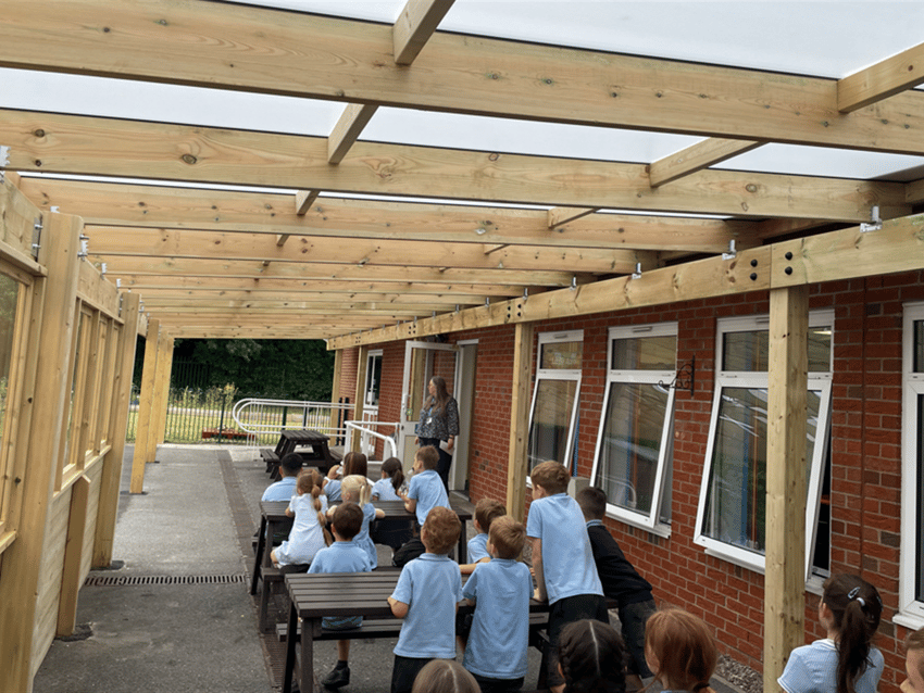 Co-Op Academy Woodslee's new Outdoor Canopy! Main Image
